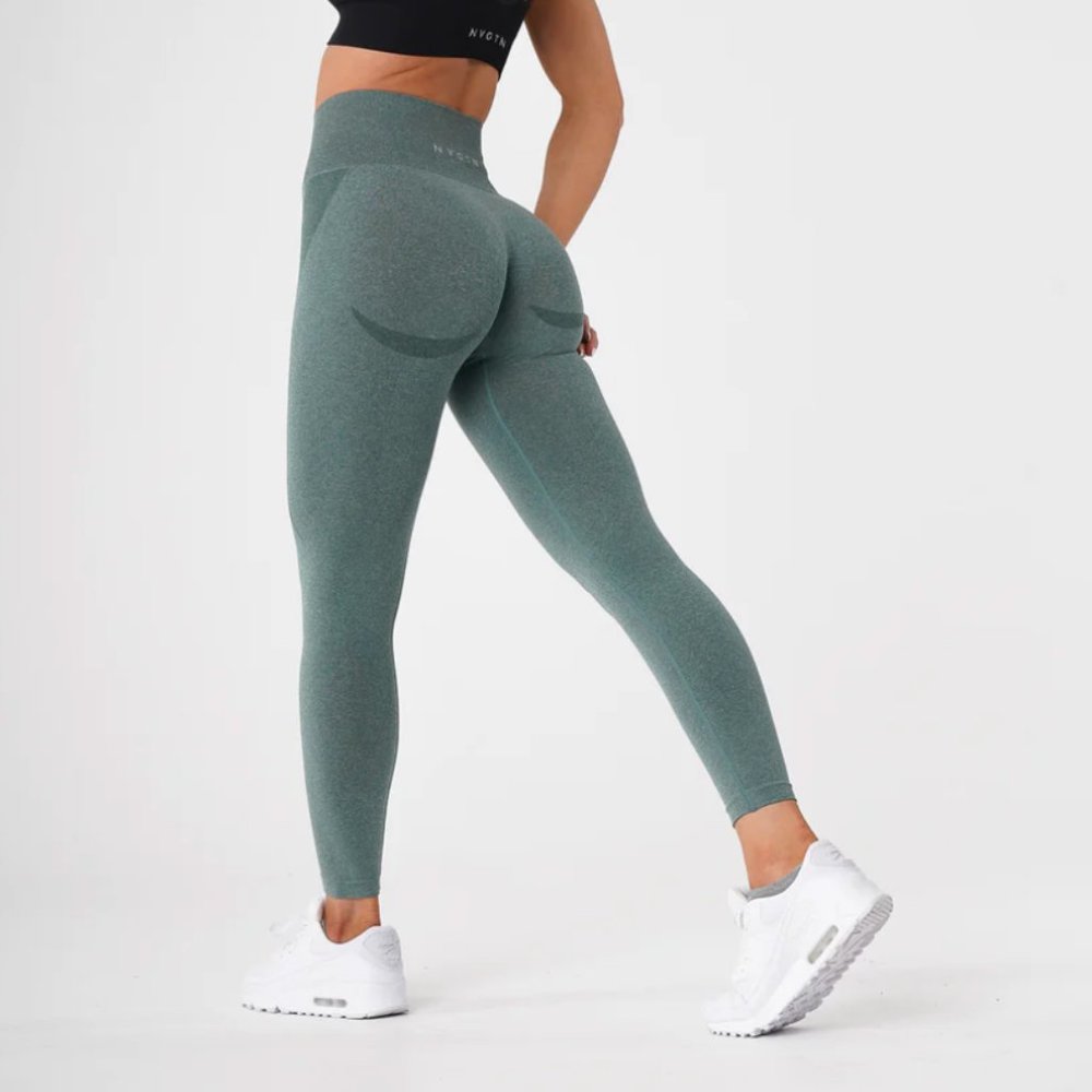 NVGTN Forest Green Contour Seamless Leggings- S